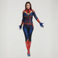 Disfraz Capitana Marvel - Súper Héroes y Heroínas Marvel / Mujer Adulto